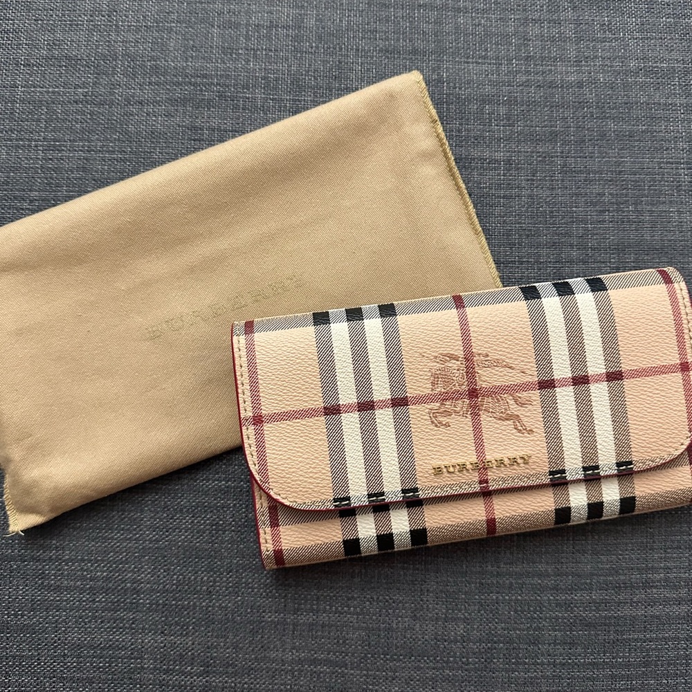 Burberry Haymarket Market Check Harris Flap Wallet